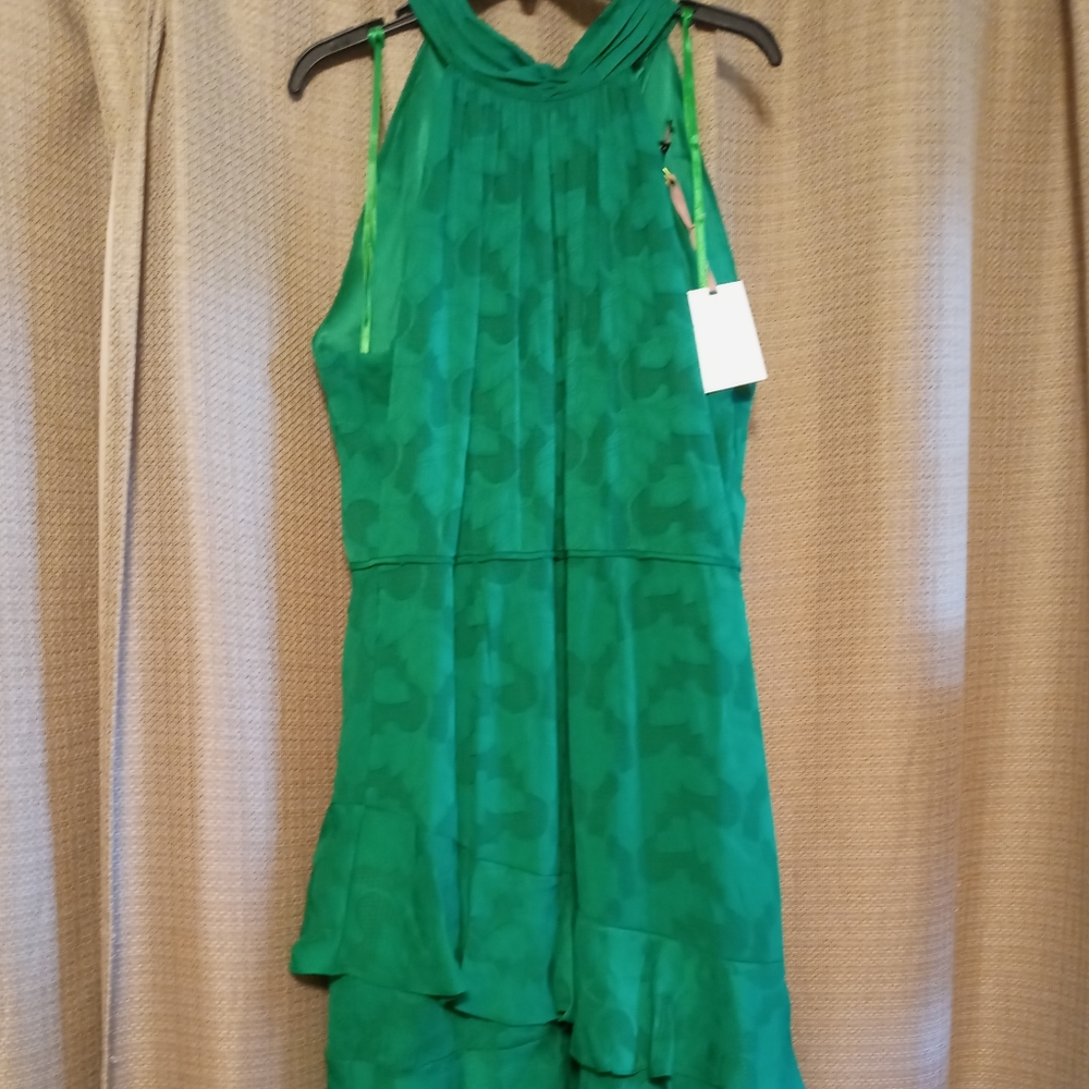 Green elegant halter dress size 14